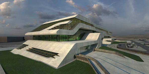 Заха Хадид (Zaha Hadid Architects): Pierres Vives building (библиотека, архив, офисные помещения), Montpellier, France, 2002—