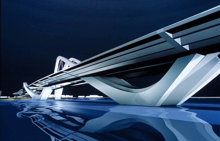 Заха Хадид (Zaha Hadid Architects): Sheikh Zayed Bridge, Abu Dhabi, UAE (Мост Шейха Зайеда, Абу-Даби, ОАЭ), 1997—