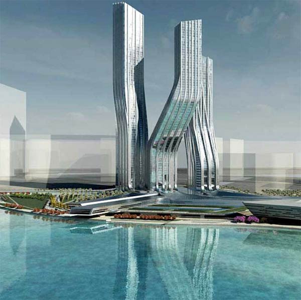 Заха Хадид (Zaha Hadid Architects): Signature Towers, Business Bay, Dubai, UAE (Многофункциональный комплекс, Дубай, ОАЭ), 2005—