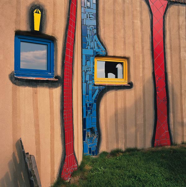 Фриденсрайх Хундертвассер. Friedensreich Hundertwasser: Придорожный ресторан в Бад-Фишау, Австрия (Autobahnraststätte, Bad Fischau-Brunn, Austria) 1989—1990