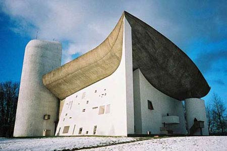 Ле Корбюзье. Le Corbusier. Chapelle Notre Dame du Haut, Роншан (Ronchamp), Франция. 1950-1954