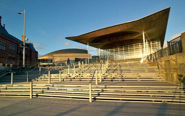 Ричард Роджерс (Richard Rogers): National Assembly for Wales, Cardiff, Wales, UK (Национальная Ассомблея Уэльса), 1998—2005