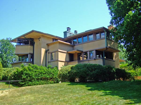 Органическая архитектура: Фрэнк Ллойд Райт (Frank Lloyd Wright): Eugene A. Gilmore House (Airplane House), Madison, Wisconsin (Дом Юджина А. Гилмора, Мэдисон, Висконсин), 1908