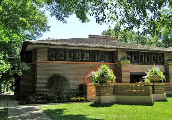 Органическая архитектура: Фрэнк Ллойд Райт (Frank Lloyd Wright): Arthur B. Heurtley House, Oak Park, Illinois (Дом Артура Хертли, Оак-Парк, Иллинойс), 1902
