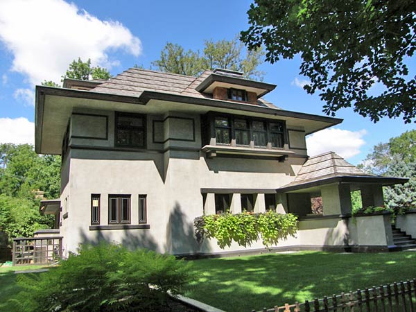 Фрэнк Ллойд Райт (Frank Lloyd Wright): Edward R. Hills House, Oak Park, Illinois (Дом Эдварда Хиллса, Оак-Парк, Иллинойс), 1906; перестроен