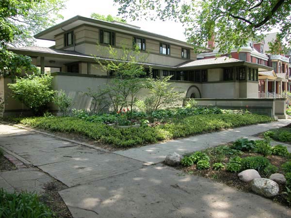Органическая архитектура: Фрэнк Ллойд Райт (Frank Lloyd Wright): Frank W. Thomas House, Oak Park, Illinois (Дом Фрэнка Томаса, Оак-Парк, Иллинойс), 1901; реставрация 1975