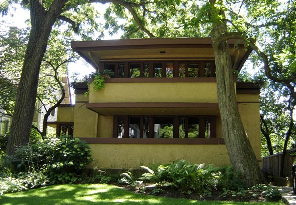 Органическая архитектура: Фрэнк Ллойд Райт (Frank Lloyd Wright): Mrs. Thomas H. Gale House, Oak Park, Illinois (Дом миссис Томас Гейл, Оак-Парк, Иллинойс), 1909