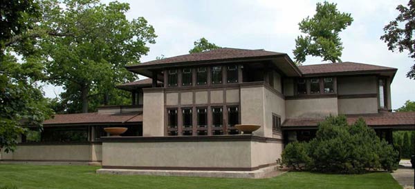 Органическая архитектура: Фрэнк Ллойд Райт (Frank Lloyd Wright): Ward Winfield Willits House, Highland Park, Illinois (Дом Уорда В. Уиллитса, Хайлэнд-Парк, Иллинойс), 1901