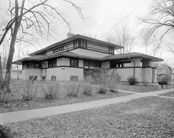 Органическая архитектура: Фрэнк Ллойд Райт (Frank Lloyd Wright): F. B. Henderson House, Elmhurst, Illinois (Дом Ф.Б. Хендерсона, Элмхерст, Иллинойс), 1901