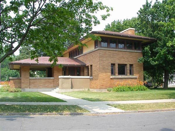 Органическая архитектура: Фрэнк Ллойд Райт (Frank Lloyd Wright): George F. Barton House, Buffalo, New York (Дом Джорджа Бартона, Буффало, Нью-Йорк), 1903—1904