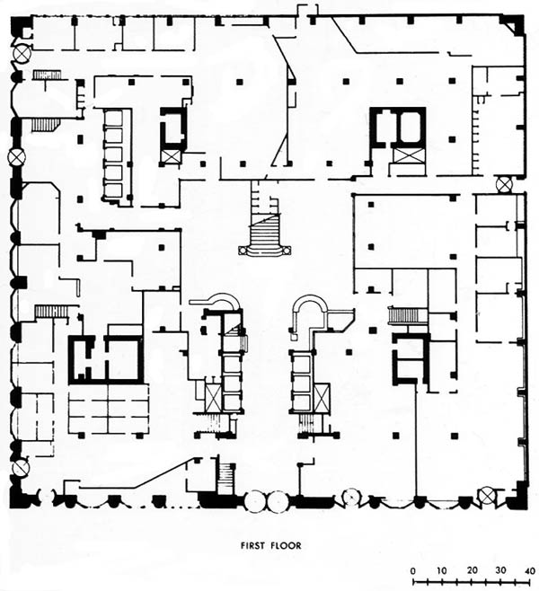 Фрэнк Ллойд Райт (Frank Lloyd Wright): Rookery Building, Chicago, Illinois (Здание Rookery, интерьер), 1905—1907; перестроен