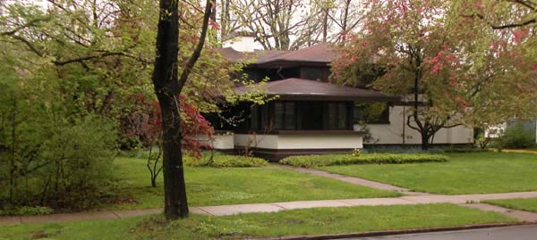 Органическая архитектура: Фрэнк Ллойд Райт (Frank Lloyd Wright): Walter V. Davidson House, Buffalo, New York (Дом Уолтера В. Дэвидсона, Буффало, Нью-Йорк), 1908