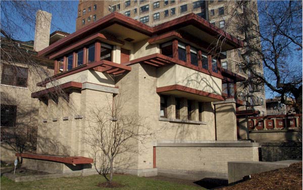 Органическая архитектура: Фрэнк Ллойд Райт (Frank Lloyd Wright): Emil Bach House, Chicago, Illinois (Дом Эмиля Баха, Чикаго, Иллинойс), 1915 