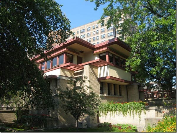 Органическая архитектура: Фрэнк Ллойд Райт (Frank Lloyd Wright): Emil Bach House, Chicago, Illinois (Дом Эмиля Баха, Чикаго, Иллинойс), 1915 