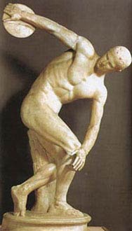 Дискобол. Римская копия древнегреческой работы скульптора Мирона