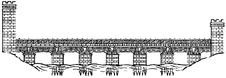 Мост Траяна, построен на сваях из лиственницы 