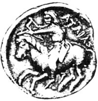 Монета скифского царя Атея, IV век до н.э. 