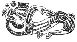 Полифонический образ животного, состоящий из хищника и травоядного. Чечня, IV век до н.э. 