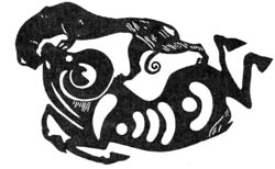 Украшение седельной покрышки скифо-сакского вождя. Первый Пазырыкский курган, V - IV век до н.э. 
