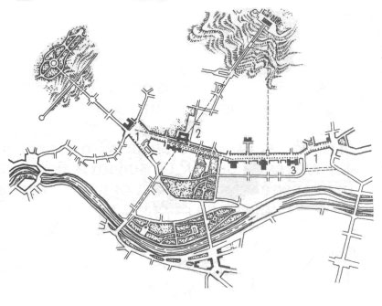 Тбилиси. Схема планировки центральной части города, 1934 г. 3. Курдиани, И. Малоземов, Г. Гогава
