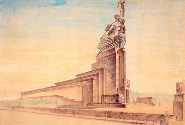 Советский павильон на Международной выставке в Париже. 1937 г. Эскизный проект. Б. Иофан