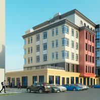 Здание общественного назначения с подземной автостоянкой по ул. Аникина в Новосибирске / ООО «АкадемСтрой НСК»