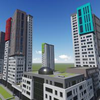 Эскизный проект жилого комплекса «ЧеховSky» в Новосибирске. Проектная организация: «АкадемСтрой». 2018 г.
