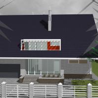 Эскизный проект индивидуального жилого дома с баней и гаражом. Архитектор: Сергей Косинов. Новосибирск