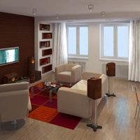 Проект интерьера 2-х уровневой 3-х комнатной квартиры