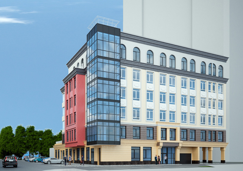 Здание общественного назначения с подземной автостоянкой по ул. Аникина в Новосибирске